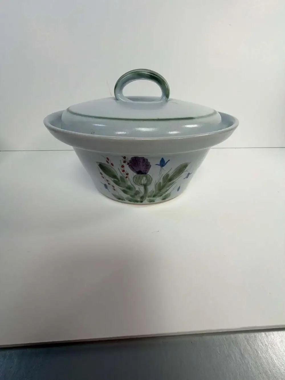 Buchan Thistleware Stoneware Round Covered Casserole Dish Portobello Scotland